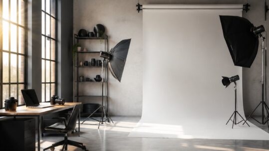 Ventajas de alquilar un estudio fotográfico con iluminación profesional y espacio de trabajo equipado.