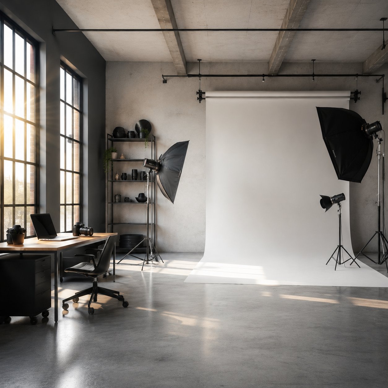 Ventajas de alquilar un estudio fotográfico con iluminación profesional y espacio de trabajo equipado.