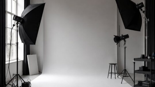 Aspectos clave para elegir un estudio fotográfico: espacio, iluminación y equipamiento profesional.