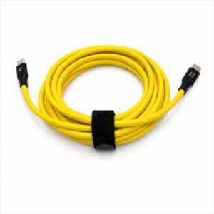 Cable Cobra Tether USB-C a USB-C (90 grados) amarillo (5m)
