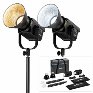 Kit de 2 focos Nanlite F-150B con pies, parábolas y softboxes
